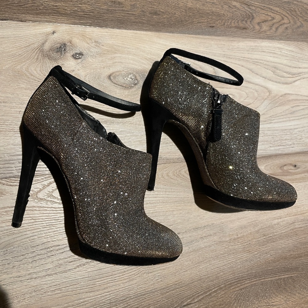 Designer Brian Atwood sparkle booties - Video!